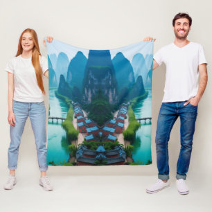 Gefangen in Serenity - Karst River Valley Blanket Fleecedecke