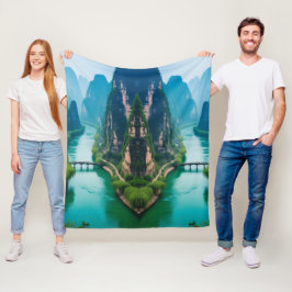 Gefangen in Serenity - Karst River Valley Blanket Fleecedecke