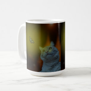 Gefangen von Schönheit: Katze meshiert von Schmett Kaffeetasse
