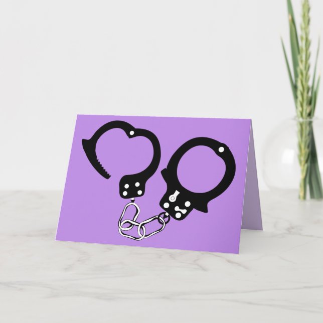 GEFANGENE DER LIEBE HANDCUFFS GREETING CARDS KARTE (Vorderseite)