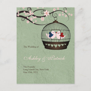 Gefangene des Hochzeitsprogramms für Lieben Ankündigungspostkarte