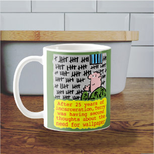 Gefangene im Gefängnis braucht kein Papier Kaffeetasse