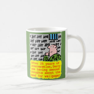 Gefangene im Gefängnis braucht kein Papier Kaffeetasse