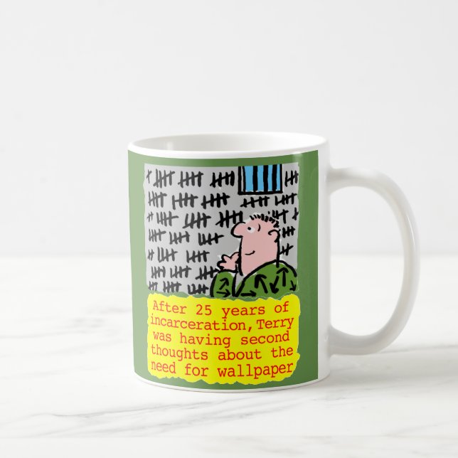 Gefangene im Gefängnis braucht kein Papier Kaffeetasse (Rechts)