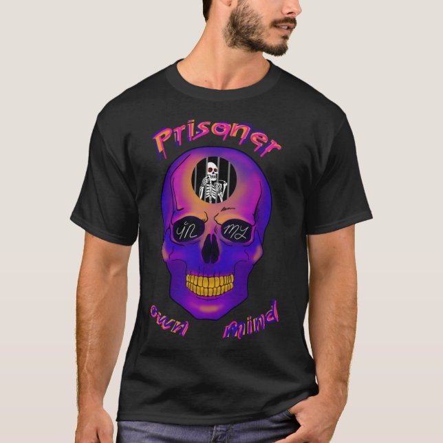 Gefangene in meinem eigenen Kopf Schädelgefängnis  T-Shirt (Vorderseite)