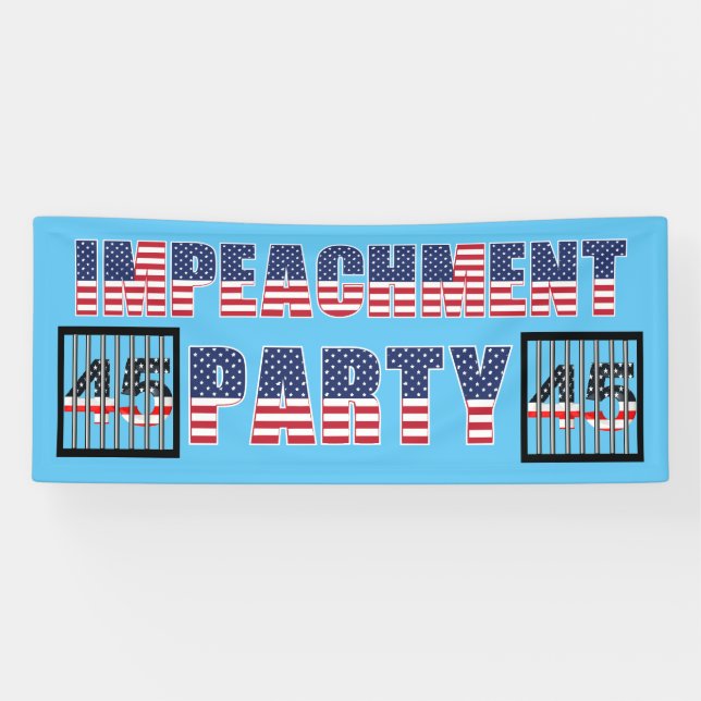 Gefangener Bars Präsident 45 Party Banner (Horizontal)