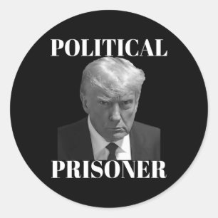 Gefangener Donald J. Trump Black &amp; White Mugsh Runder Aufkleber