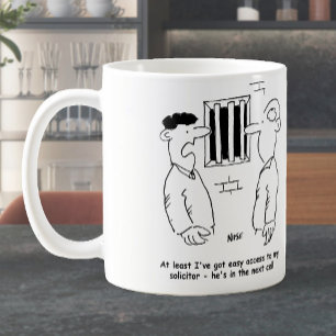 Gefangener im Gefängnis sagt der Anwalt in der näc Kaffeetasse