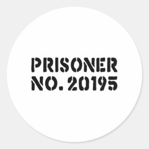 Gefangener Nr. 20195 Runder Aufkleber