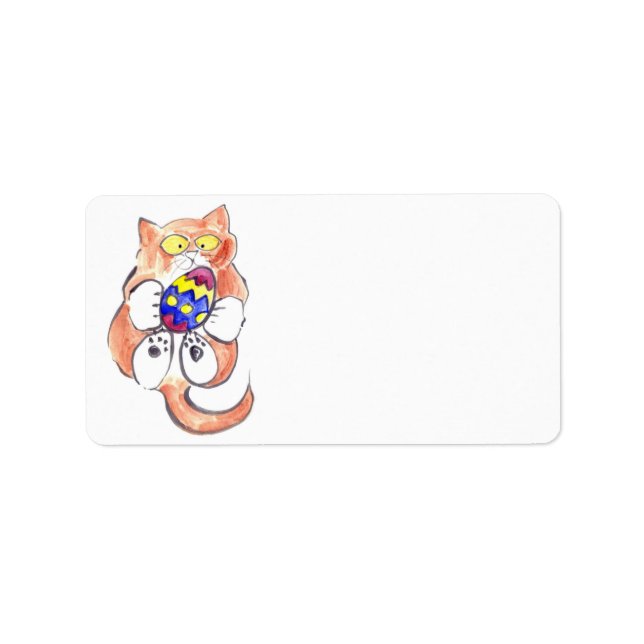 Gefangengenommenes Ostereier von Kitten Adressaufkleber (Vorne)