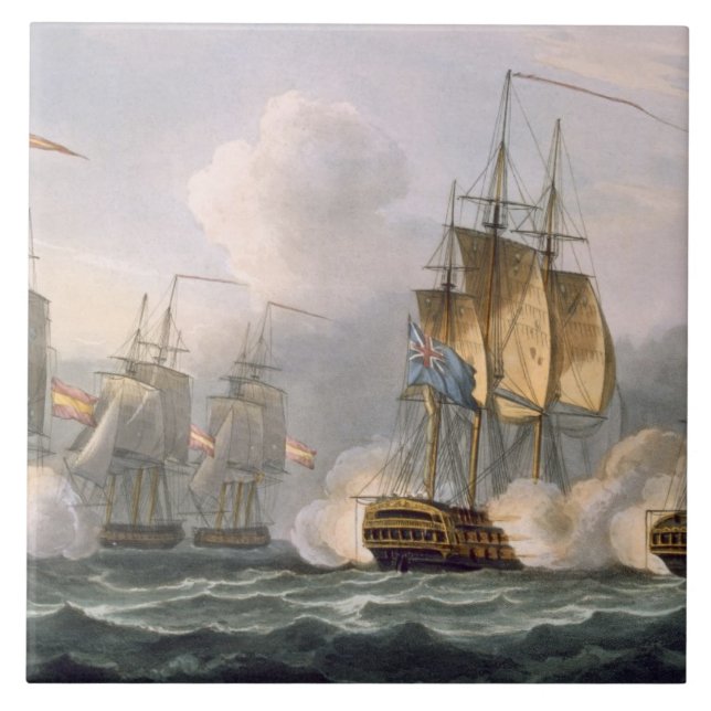 Gefangennahme des Dorothea am 15. Juli 1798 Fliese (Vorderseite)