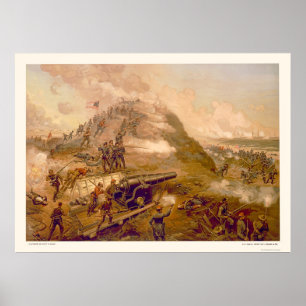 Gefangennahme des Forts Fisher durch L. Prang & Poster