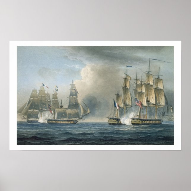 Gefangennahme des Pomone durch HMS Arethusa vor Ku Poster (Vorne)