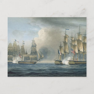 Gefangennahme des Pomone durch HMS Arethusa vor Ku Postkarte
