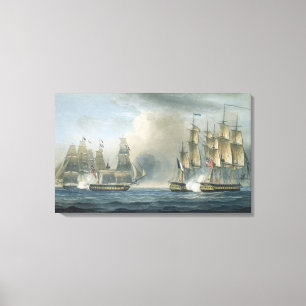 Gefangennahme des Pomone durch HMS Arethusa vor Leinwanddruck