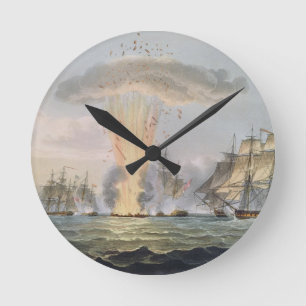 Gefangennahme und Zerstörung von vier spanischen Runde Wanduhr