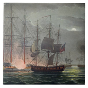 Gefangennahme von La Desiree am 7. Juli 1800 'vom Fliese