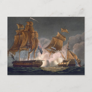 Gefangennahme von La Tribune am 8. Juni 1796 Postkarte