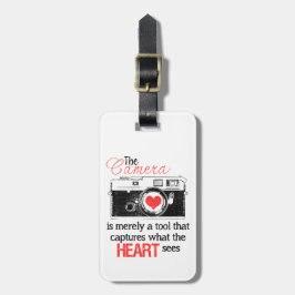 Gefangennehmen des Herz-Kamera-Taschen-Umbaus Gepäckanhänger