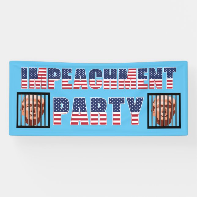 Gefängnis Bars Trump Inhaftierungs-Party Banner (Horizontal)