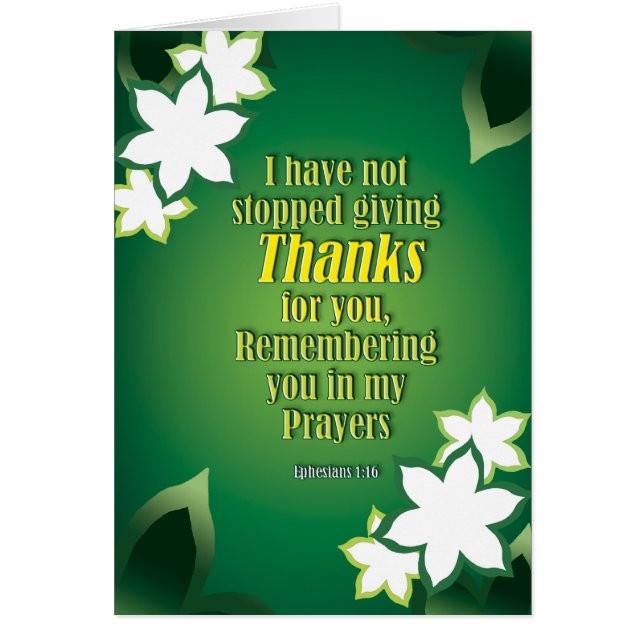 Gefängnis-Karten - Ephesians 1:16 (Vorne)