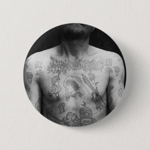 Gefängnis-Tätowierungen Button