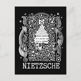 Gefängnis und FLÜCHTLINGE von Nietzsche Postkarte