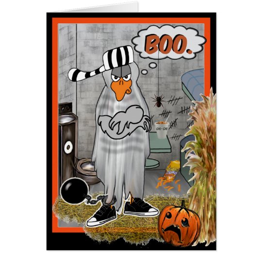 Gefängnis-Vogel-Geist-Halloween-Karte Karte