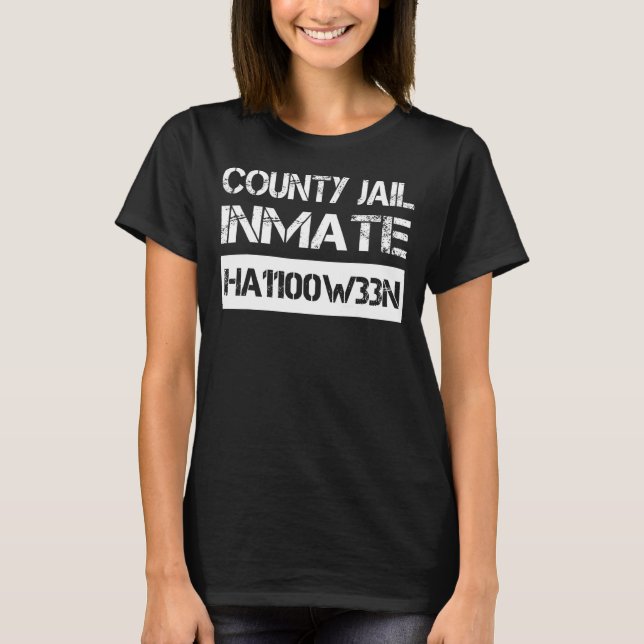Gefängnisinsasse Halloween-Kostüm T-Shirt (Vorderseite)