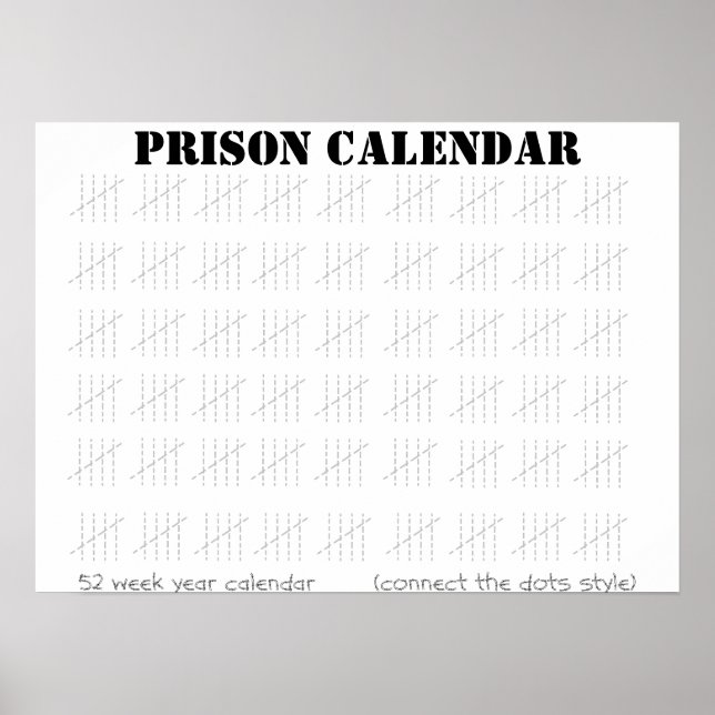 Gefängniskalender Poster (Vorne)