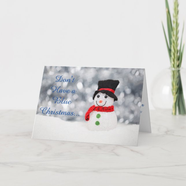 Gefängniskarten - Blue Christmas Karte (Vorderseite)