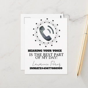 Gefängniskarten für Ferngespräche Postkarte