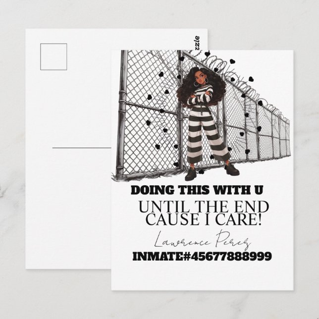 Gefängniskarten Lange Distanz Zeit verbringen Postkarte (Vorne/Hinten)