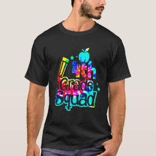 Gefärbte Krawatte 4. Klasse Squad Zurück zu Schull T-Shirt
