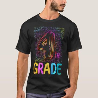 Gefärbte Krawatte 4. Klasse Vierter Lehrer zurück  T-Shirt
