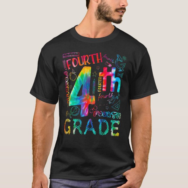Gefärbte Krawatte 4. T-Shirt (Vorderseite)