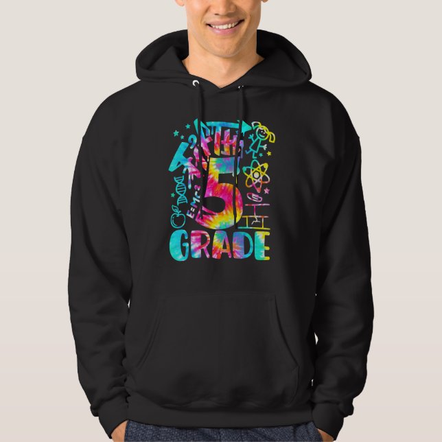 Gefärbte Krawatte 5. Grade Graffiti Fünfte Grabstu Hoodie (Vorderseite)