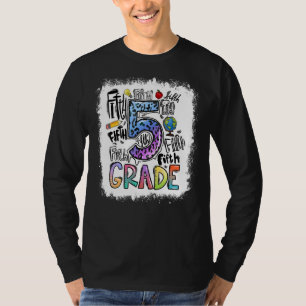 Gefärbte Krawatte 5th Grade Typografy Team Vierter T-Shirt