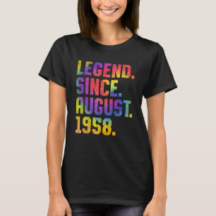 Gefärbte Krawatte 65. Geburtstagsfeier Seit August T-Shirt