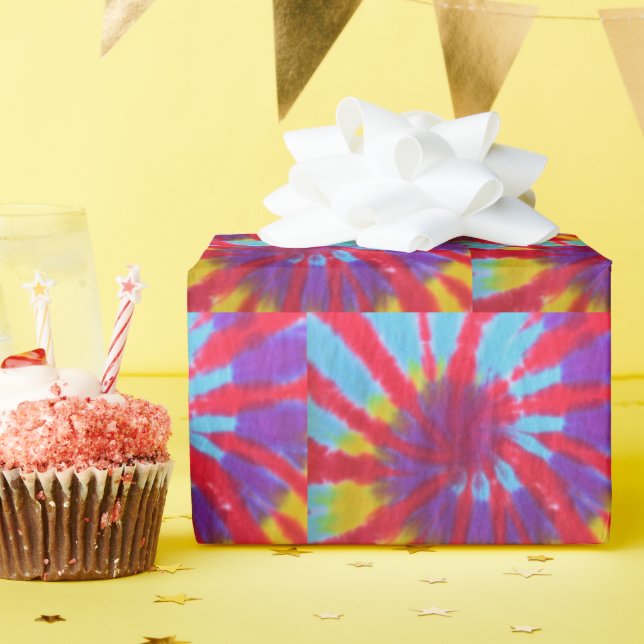 Gefärbte Krawatte Abstrakt Geschenkpapier (Geburtstagsparty)