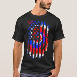 Gefärbte Krawatte American Flag Patriotic Glückwun T-Shirt