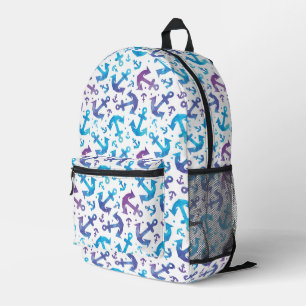Gefärbte Krawatte Anchor Muster Bedruckter Rucksack