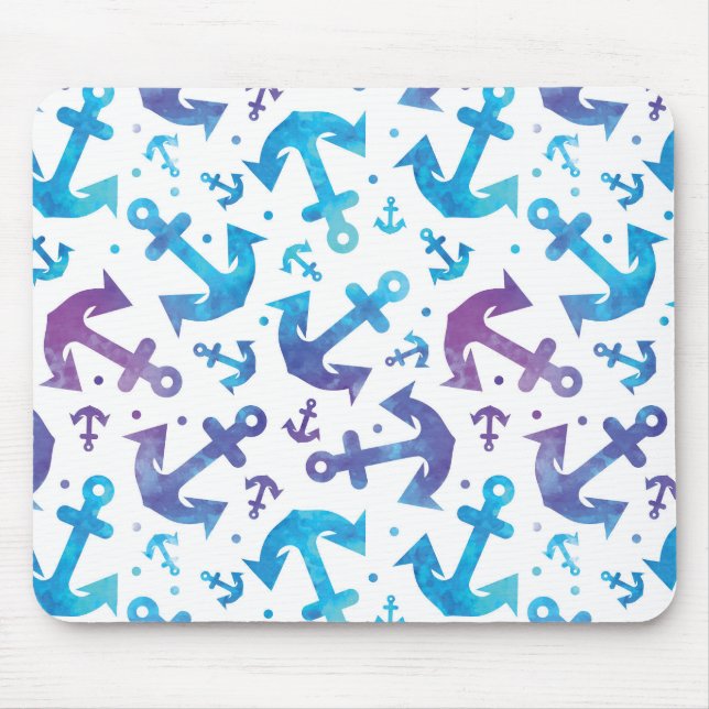Gefärbte Krawatte Anker Muster 2 Mousepad (Vorne)
