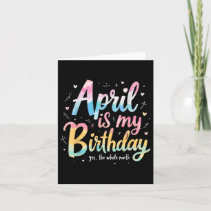 Gefärbte Krawatte April, April ist mein Geburtstag Karte