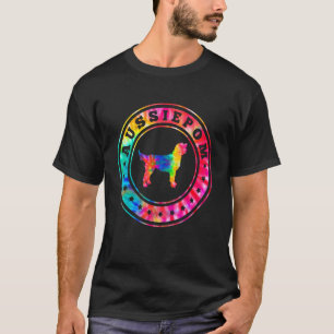 Gefärbte Krawatte Aussiepom Dog Mama Vater Haustie T-Shirt