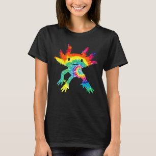 Gefärbte Krawatte Axolotl Niedlich Retro Mexican W T-Shirt