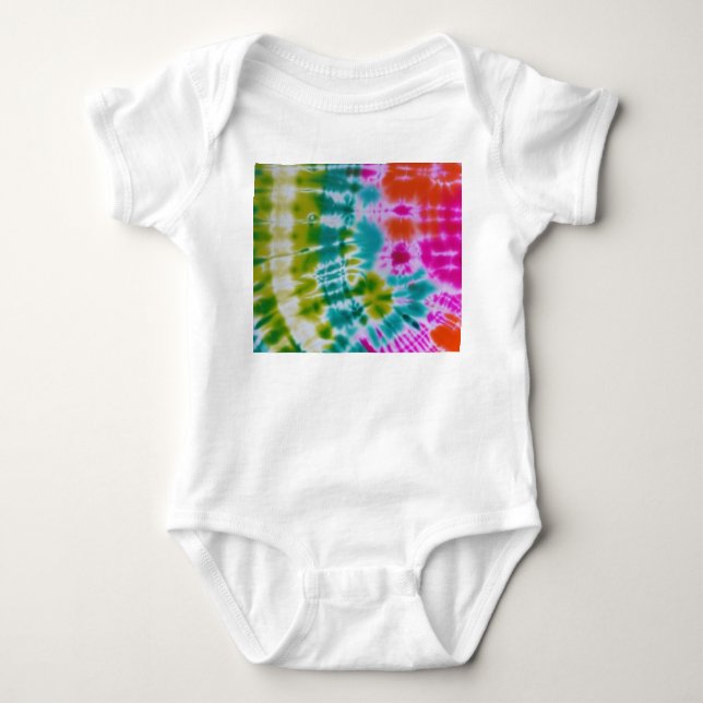 Gefärbte Krawatte Baby Strampler (Vorderseite)