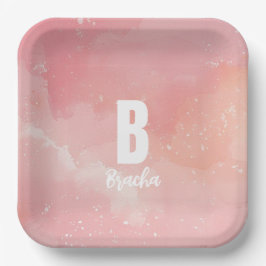 Gefärbte Krawatte bas mitzva Geburtstag Pappteller