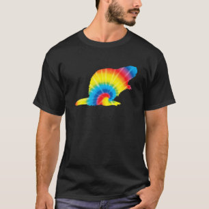 Gefärbte Krawatte Beaver Rainbow Print Rodent Kit T-Shirt
