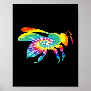 Gefärbte Krawatte Bienenstock Honigbiene Poster